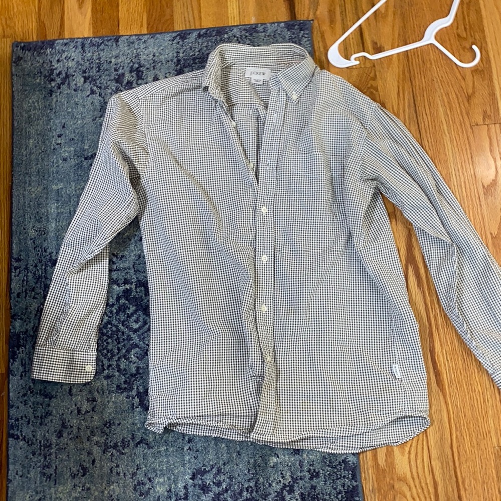 J crew Men’s Seersucker Button Down Shirt